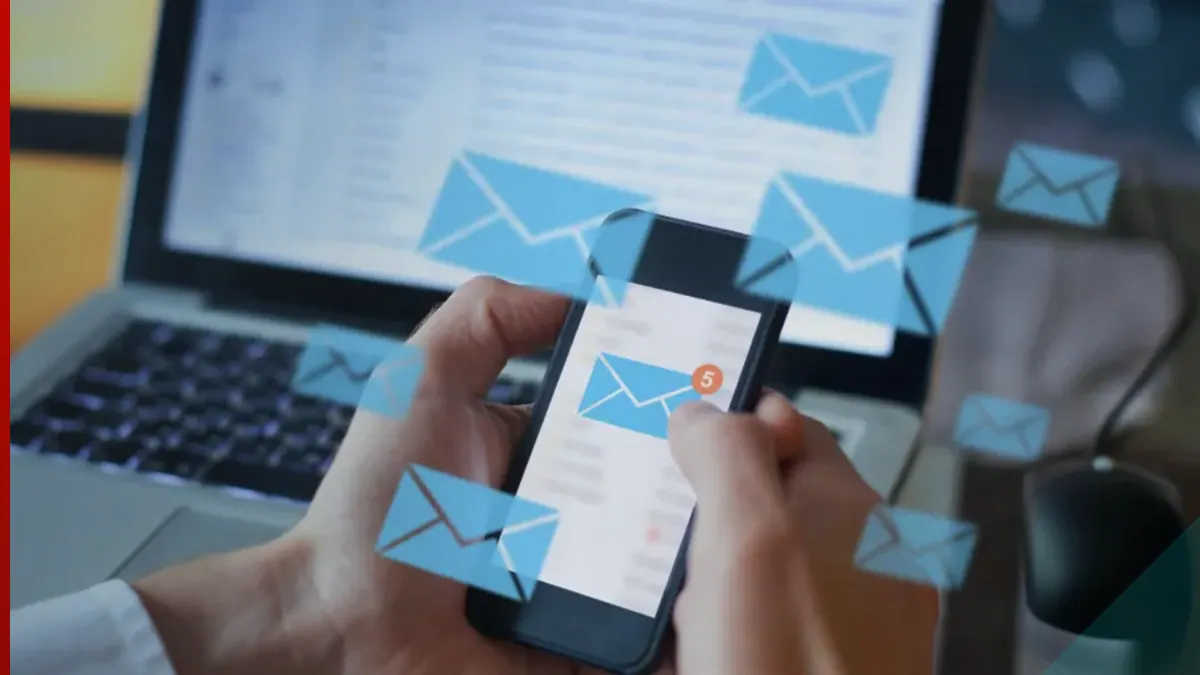 Mensagens de e-mail conectando empresa e potenciais clientes